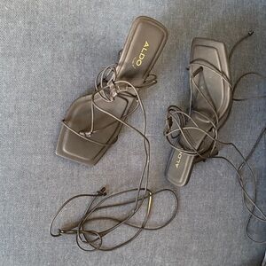 ALDO Elegant Black Lace-Up Heels